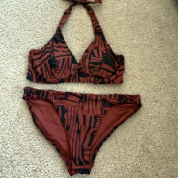 Athleta Women's Black and Brown Bikini Set- 36B/C and M - Picture 1 of 6